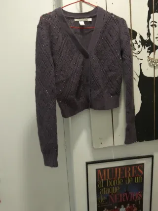 Chaqueta Zara Morada Mujer