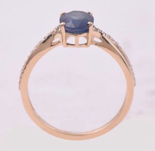 Anillo Oro 14kt con Zafiro 1.82ct