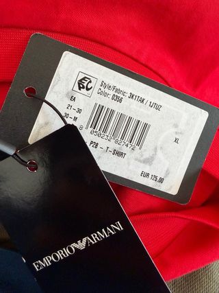 Camiseta Emporio Armani Roja