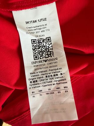 Camiseta Emporio Armani Roja
