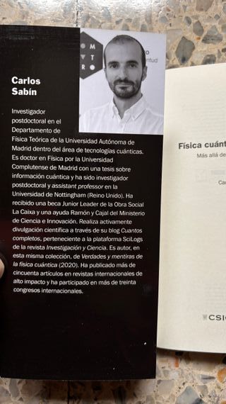 Física cuántica y relativista. Carlos Sabin CSIC