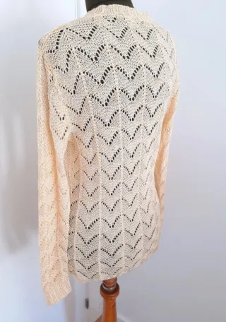 Jersey Tricotado de Punto Calado Vintage