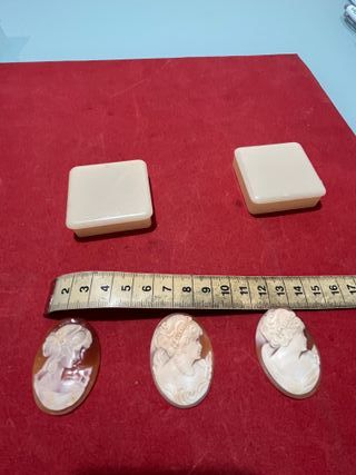 Set 3 Camei Autentici in Conchiglia Sardonica