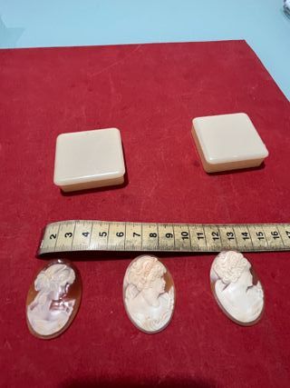 Set 3 Camei Autentici in Conchiglia Sardonica