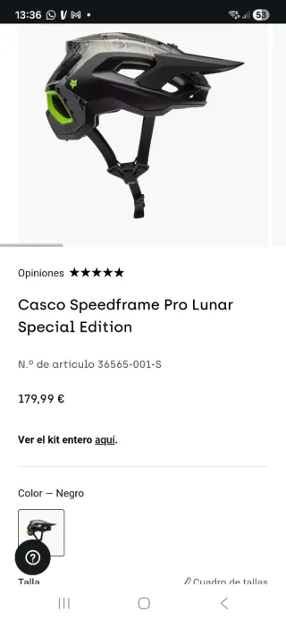 Casco Fox Pro Lunar Edición Especial