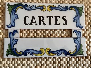 Carteles de cerámica pintados a mano