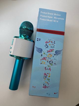 Micrófono Karaoke Inalámbrico Azul
