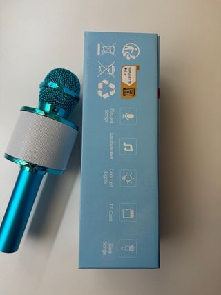 Micrófono Karaoke Inalámbrico Azul