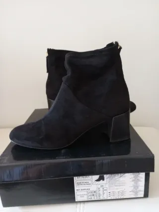 Botines negros tacón