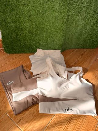 Conjunto Alo: Sudadera, Malla y Top