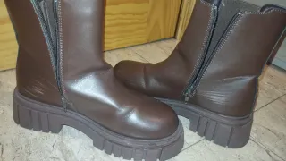 Botas de plataforma marrones Talla 41