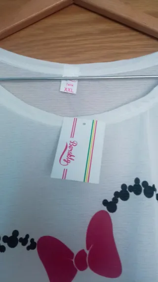 Camiseta Blanca Talla XL Minnie Mouse