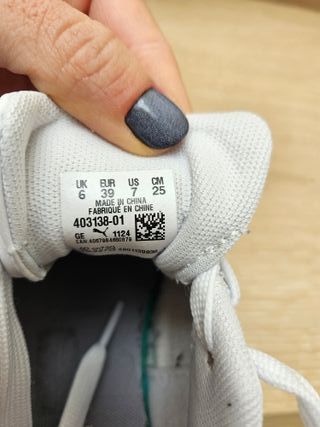 Zapatillas Puma Unisex Talla 39 Blancas