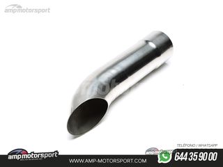 COLA DE ESCAPE OVALADA TORCIDA 85x115MM