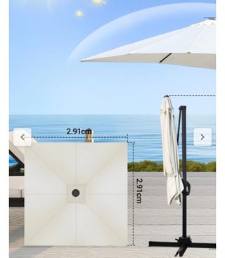 Due ombrelloni girevoli a 360° Beige