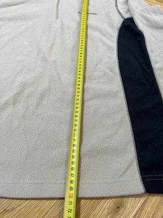 Columbia Polar Hombre Media Cremallera Beige Negro