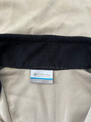 Columbia Polar Hombre Media Cremallera Beige Negro