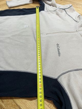 Columbia Polar Hombre Media Cremallera Beige Negro