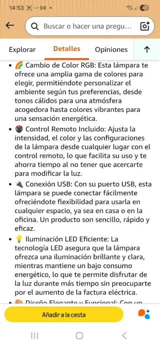 Lámpara Cubo con mando nuevo precintado