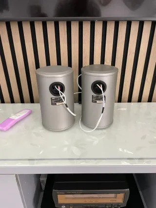 Altavoces JVC Hi-Fi Negros y Plateados