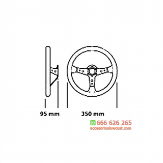 VOLANTE DEPORTIVO WRC3 EN PIEL VUELTA CON BRAZOS