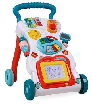 Andador infantil con piano y pizarra