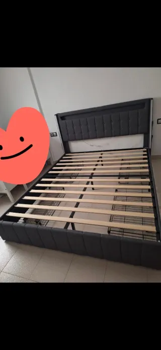 Cama tapizada 160x200 cm