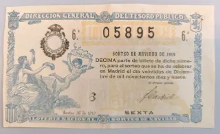 Décimo Lotería Navidad 1919