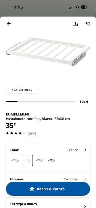 Balda para pantalones mas balda normal