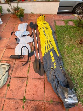 Kayak hinchable 2 personas + accesorios