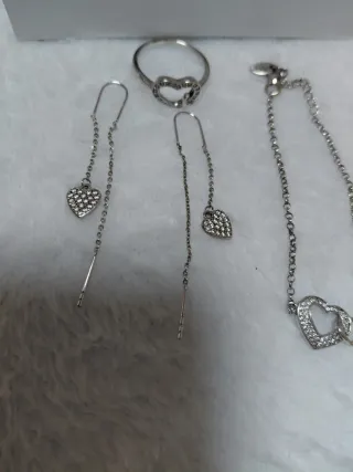 Conjunto LOTUS Corazón Plata