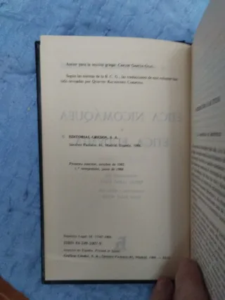 Ética nicomáquea. Ética eudemia. Aristóteles