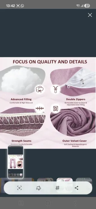 Cojín Embarazo y Lactancia U