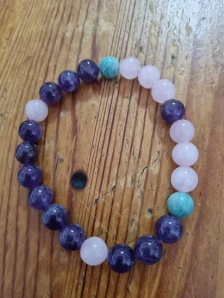 Conjunto collar y pulsera piedras