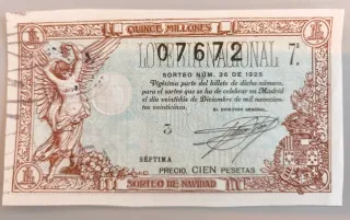 Décimo Lotería Navidad 1925