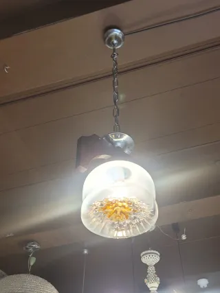 Lampada sospensione Mazzega Murano anni '70