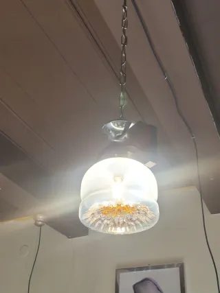 Lampada sospensione Mazzega Murano anni '70