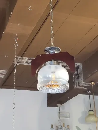 Lampada sospensione Mazzega Murano anni '70