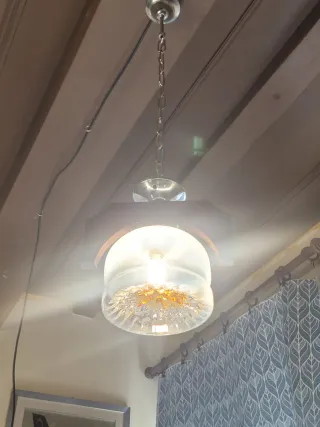 Lampada sospensione Mazzega Murano anni '70