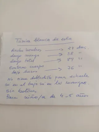 Túnica Nazareno Blanca