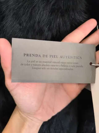 Abrigo Piel Negro El Corte Inglés