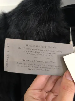 Abrigo Piel Negro El Corte Inglés