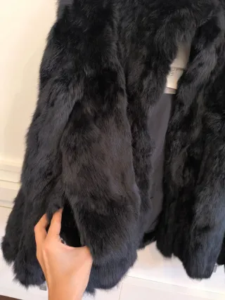 Abrigo Piel Negro El Corte Inglés