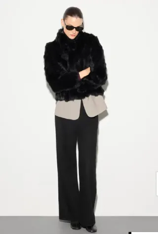 Abrigo Piel Negro El Corte Inglés