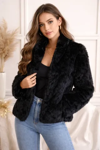 Abrigo Piel Negro El Corte Inglés