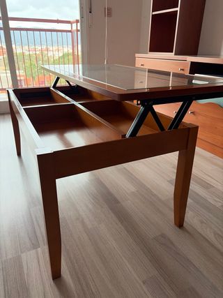 Mesa de centro madera y cristal