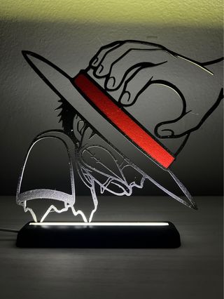 Lampada LED Silhouette Luffy One Piece USB