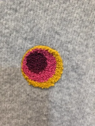 Jersey Desigual Gris con Lunares Multicolor