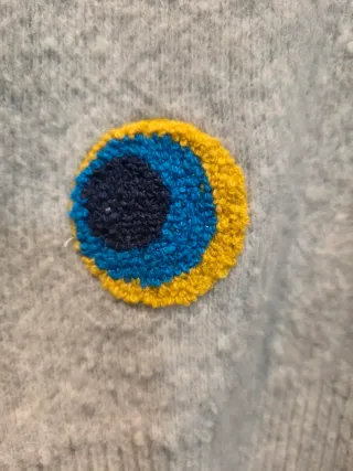 Jersey Desigual Gris con Lunares Multicolor