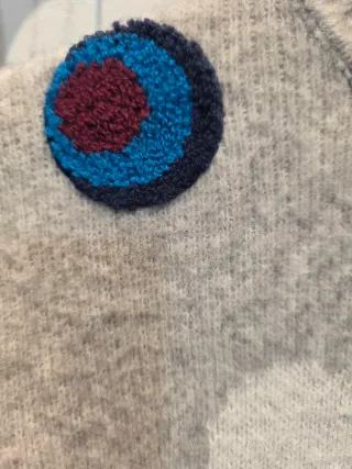 Jersey Desigual Gris con Lunares Multicolor